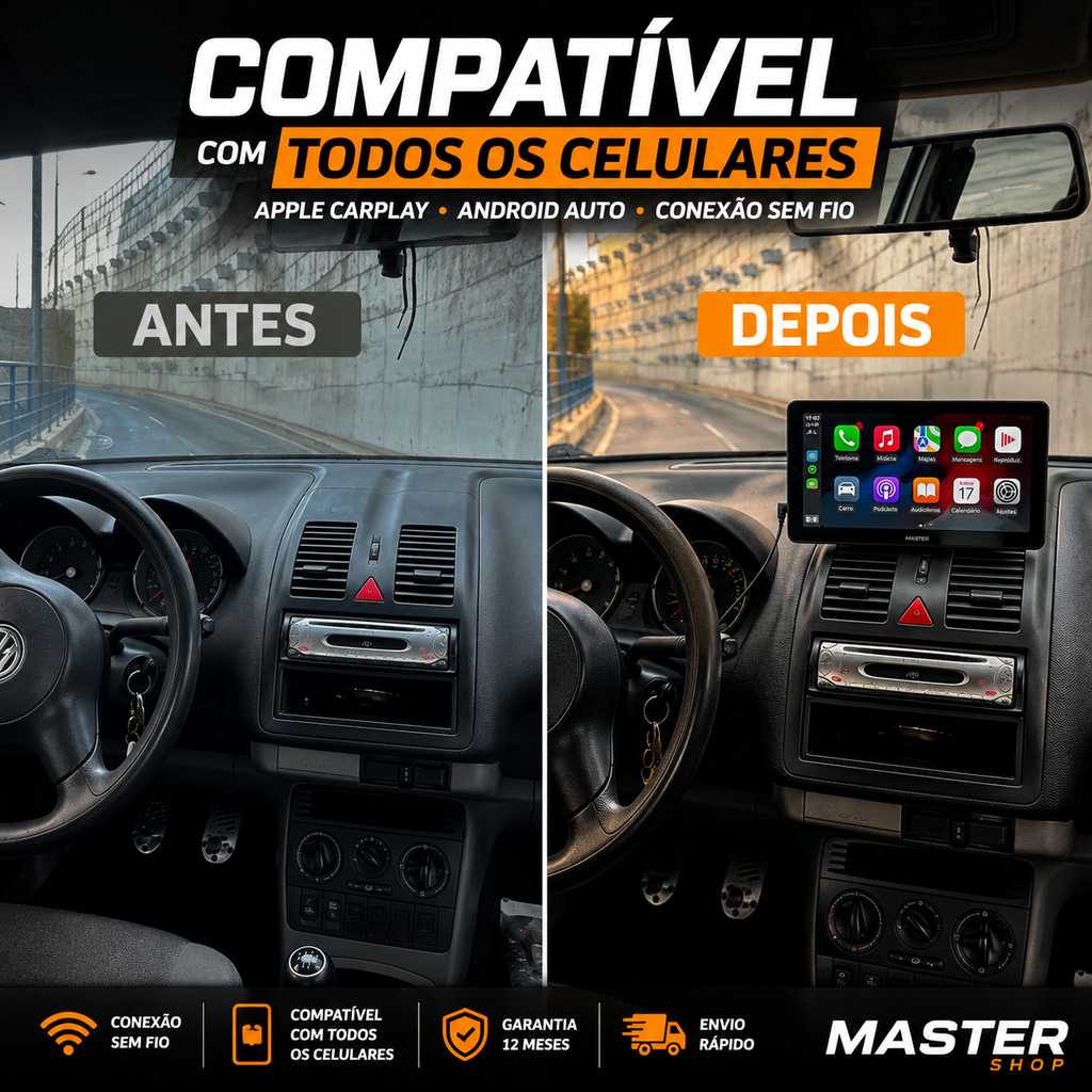 Connect Play Pro + Brinde – Seu Carro Mais Moderno